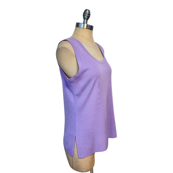 Misook Sleeveless Purple Lavender Acrylic blend Tank Top Medium - Picture 2 of 4